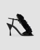 Givenchy Women's Pompom Heeled Sandals in Patent Leather and Knit - 1