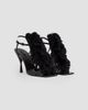 Givenchy Women's Pompom Heeled Sandals in Patent Leather and Knit - 2