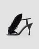 Givenchy Women's Pompom Heeled Sandals in Patent Leather and Knit - 3