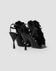 Givenchy Women's Pompom Heeled Sandals in Patent Leather and Knit - 4