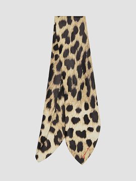 Givenchy Women's Scarf in Leather with Leopard Print