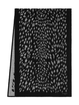 Givenchy Women's Scarf in Wool Jacquard with Animal Print