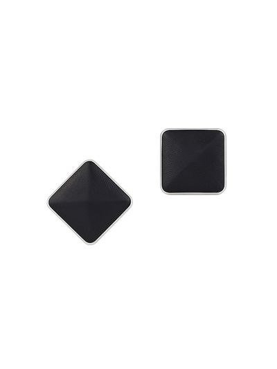 Givenchy Women's Sculpt Asymmetric Earrings in Metal and Leather