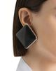 Givenchy Women's Sculpt Asymmetric Earrings in Metal and Leather - 4