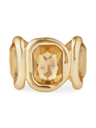 Givenchy Women's Sculptural Crystal Cuff in Metal
