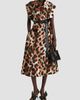 Givenchy Women's Shirt Dress in Leopard Silk with Deconstructed Collar - 2
