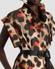 Givenchy Women's Shirt Dress in Leopard Silk with Deconstructed Collar - 7
