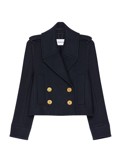 Givenchy Women's Short Pea Coat in Wool