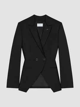 Givenchy Women's Slashed Double-Breasted Blazer in Wool and Mohair