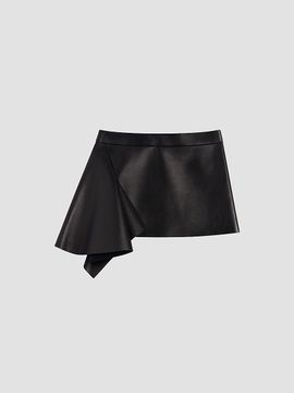 Givenchy Women's Slashed Mini Skirt in Leather