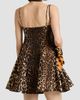 Givenchy Women's Sliced Mini Dress in Leopard Jacquard - 4