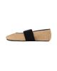 Givenchy Women's Sliced Square Raffia-Effect Ballerinas - 3