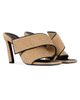 Givenchy Women's Sliced Square Raffia-Effect Heeled Mules - 3