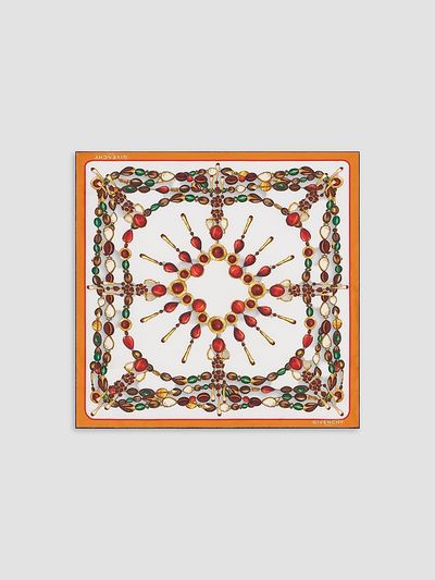 Givenchy Women's Small Square in Silk with Sculpted Gem Print
