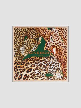 Givenchy Women's Square in Silk with Leopards Print