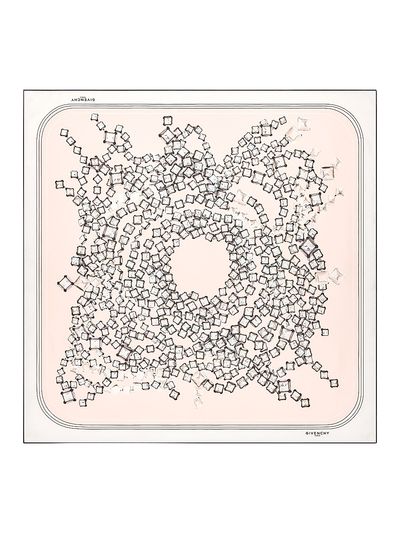 Givenchy Women's Square Scarf in Silk with Deconstructed Crystals Print