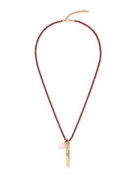 Givenchy Women's Tape Long Necklace in Agate Metal and Quartz