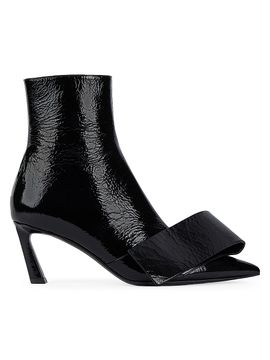 Givenchy Women's Twisted Ribbon Ankle Boots in Shiny Naplack Leather