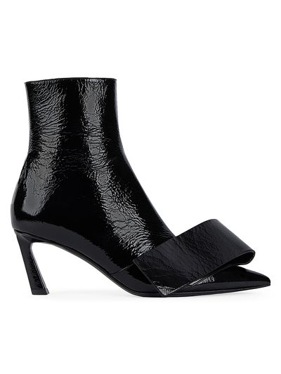 Givenchy Women's Twisted Ribbon Ankle Boots in Shiny Naplack Leather