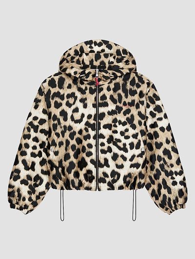 Givenchy Women's Windbreaker in Leopard Jacquard