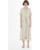 Gizia Gizia Beige Piped Detail Linen Maxi Dress  - 1