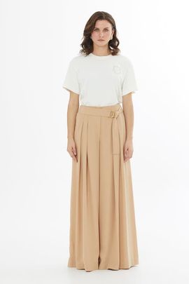 Gizia Gizia Beige Removable Belt Trousers 