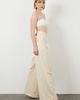 Gizia Gizia Belted Wide-Leg Striped Off-White Tailored Pants - 2