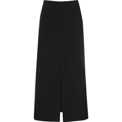 Gizia Gizia Black Long Skirt with Front and Back Slits 