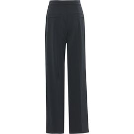 Gizia Gizia Black Tailored Front Pleated Wide-Leg Trousers 