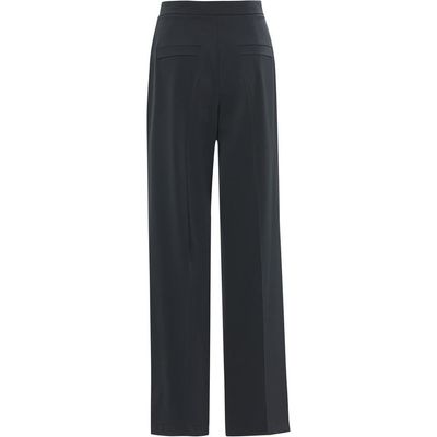 Gizia Gizia Black Tailored Front Pleated Wide-Leg Trousers 