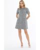 Gizia Gizia Button Closure Short-Sleeve Crew Neck Lined Dress - 1