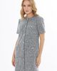 Gizia Gizia Button Closure Short-Sleeve Crew Neck Lined Dress - 3