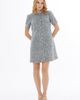 Gizia Gizia Button Closure Short-Sleeve Crew Neck Lined Dress - 4