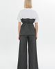 Gizia Gizia Cotton Chest Cutout Blouse with Detachable Belt - 4