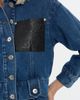 Gizia Gizia Cropped Denim Jacket with Leather Details - 2