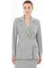 Gizia Gizia Double-Breasted Notch Lapel Tailored Wool Jacket - 1