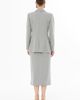 Gizia Gizia Double-Breasted Notch Lapel Tailored Wool Jacket - 5