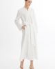 Gizia Gizia Ecru Bone Button Detail Midi Dress With Beaded Belt - 3