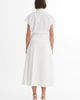 Gizia Gizia Ecru Pleated Skirt with Chain Accessory - 3