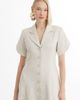 Gizia Gizia Ecru Short-Sleeve Ruffle Midi Dress - 2