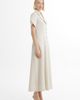 Gizia Gizia Ecru Short-Sleeve Ruffle Midi Dress - 3