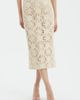 Gizia Gizia Ecru Slit Midi Pencil Skirt - 2