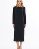 Gizia Gizia Elegant Slit-Sleeve Midi Dress with Metal Detail - 1