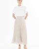 Gizia Gizia High-Waist Flowing Chiffon Pleated Midi Skirt - 3