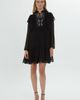Gizia Gizia Long Sleeve Mini Dress with Tulle Details - 1