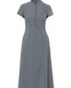 Gizia Gizia Maxi Dress with Metal Zipper at Neckline - 1