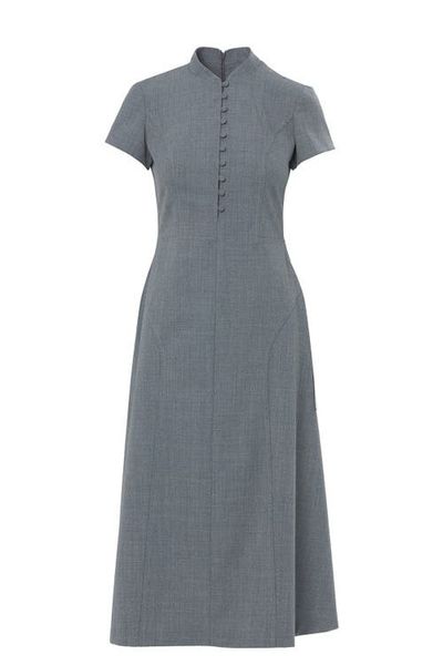 Gizia Gizia Maxi Dress with Metal Zipper at Neckline