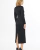 Gizia Gizia Maxi Dress with Neckline Trim Accessory and Zippers - 3