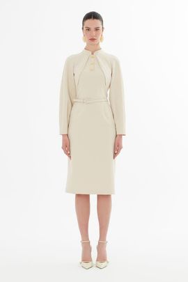 Gizia Gizia Midi Dress with Bolero Look and Belt