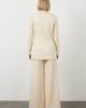 Gizia Gizia Pearl Button Detail Striped Off-White Tailored Jacket - 2